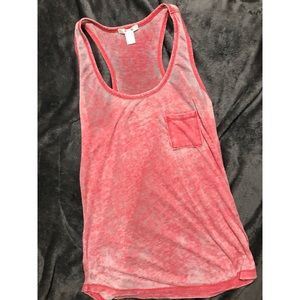 Heathered Coral Pocket Tank Top